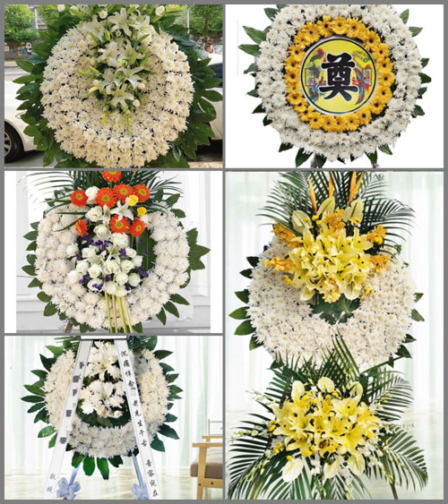 福建莆田涵江区江口镇坂梁村花圈速递